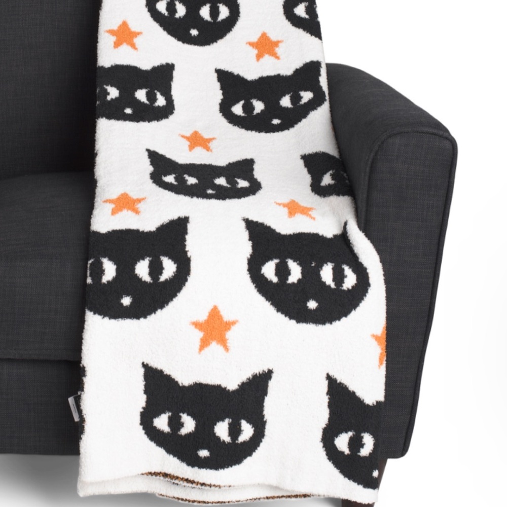 CYNTHIA ROWLEY 50x70 Cats Feather Knit Throw